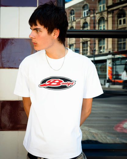 SIGNATURE LOGO WHITE T-SHIRT [RED]