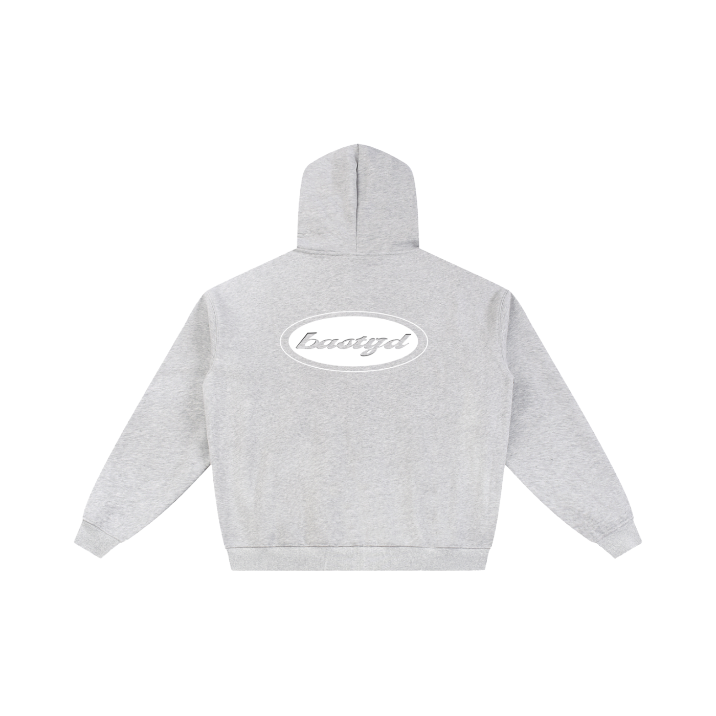FLEECED ESSENTIAL ZIP HOODIE - [LIGHT GREY]